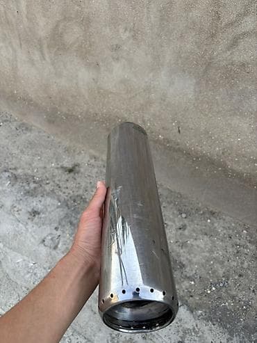 Katalizatorlar, səsboğucular: Motorsiklet üçün paslanmayan poladdan səsboğucu (universal tip) - — 2
