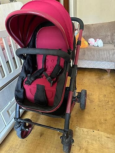 gezinti arabası: Uşaq arabası – Baby Home, tünd çəhrayı/bordo rəng. İdeal — 2
