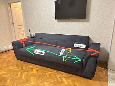 supreme mebel: Tund. Goy rəngdə, müasir dizaynlı rahat divan Yeni kimidir - Ölçülər — 2