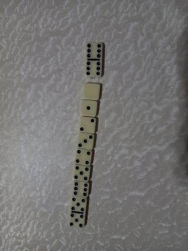 stolüstü nabor: Məhsul: Təsbeh. Domino daşları dəsti - Klassik üslubda, krem rəngli — 2