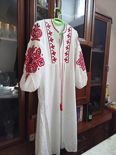 ağ donlar: Ağ rəngli, etnik naxışlı qadın donu - Material: yüngül pambıq/parça — 1