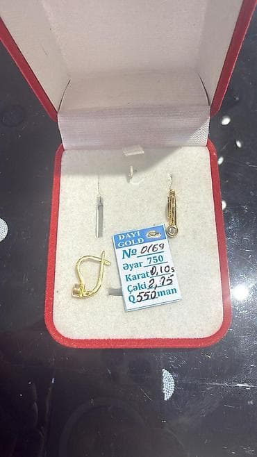 Аксессуары: Серьги, Желтое золото, 750 проба, 2 г — 1