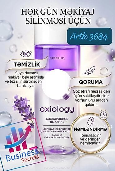 Faberlic Oxiology – iki fazalı göz makiyajı təmizləyicisi - Gündəlik
