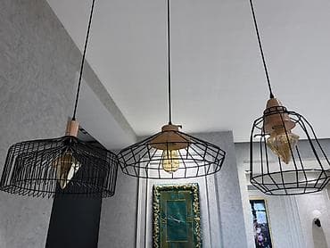 İşıqlandırma: Çılçıraq, 3 lampa, Metal — 8