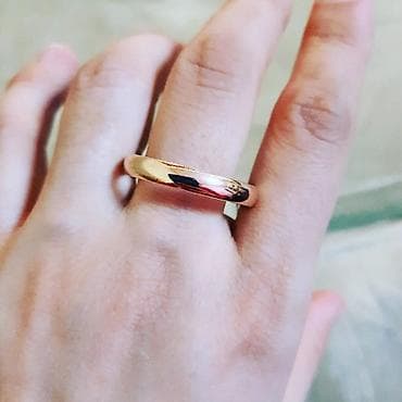 hamam dest: Alyans, Üzük, Sarı qızıl, 585 Əyar, Qaşsız — 1