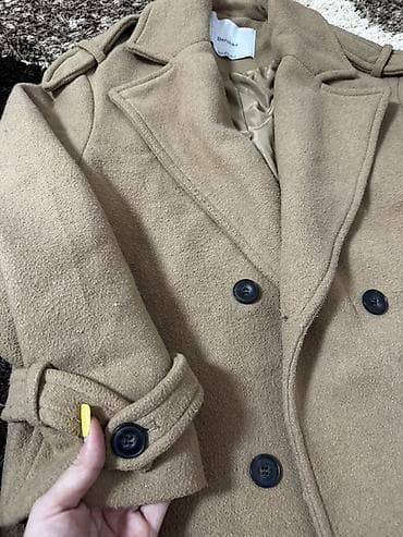 uzun palto: Palto, Bershka, M, rəng - Bej — 4