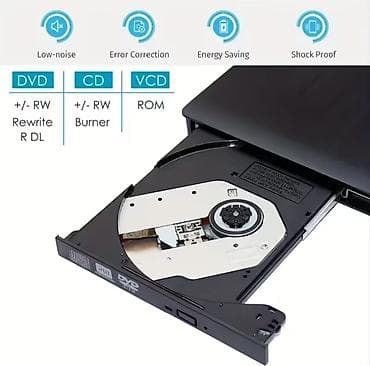 USB 3.0 Xarici DVD‑RW yazıcı/oxuyucu - Funksiyalar: DVD və CD