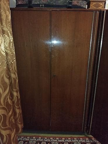 dolab kombi: 2 qapılı, Qəhvəyi, Taxta, Açılan, Düz dolab — 9