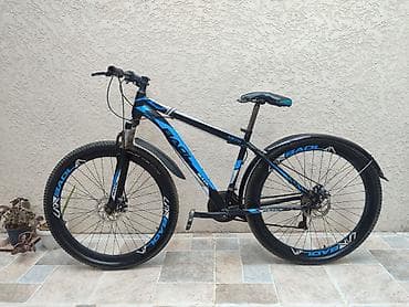 velosipedlər isma: Velosiped – BAOL X970 dağ/şosse hibridi - Rəng: qara-mavi ağ detal - — 2