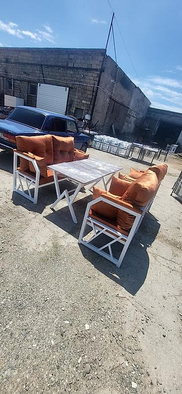 plastik stullar: Yeni, Dördbucaq masa, 3 stul, Açılmayan, Stullar ilə, Metal, Azərbaycan — 3