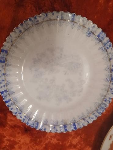 фарфор: Antik porselen boşqablar dəsti - Növ: dekorativ/servis porselen — 1