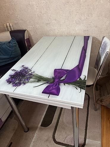 stul: Mətbəx üçün, Açılmayan, Dördbucaq masa, 4 stul — 4