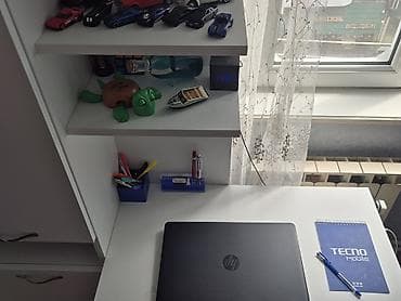 dolap ofis: Ofis/studya üçün künc yazı masası və şkaf modulu - Rəng: ağ - Dizayn — 4