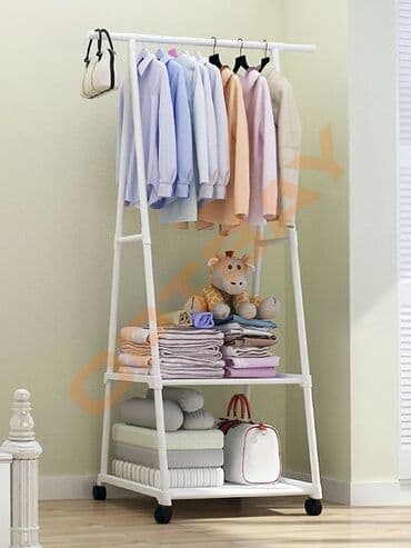 вешалка в прихожую настенная: Rəfli rahat və mobil döşəmə asılqan paltar və ayaqqabılarınızı — 1