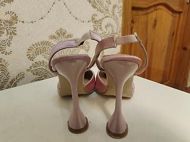 şəffaf ayaqqabilar: Tuflilər, Ölçü: 37, rəng - Çəhrayı, İşlənmiş — 2