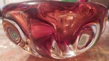 стекло: Конфетница цветное стекло тяжелое,Чехия* купленн 1970годов в — 4