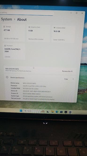 Фото и видеокамеры: Notebook ASUS TUF F16 U5-210H | 16GB DDR5 RAM | 512GB SSD | RTX4050 — 9