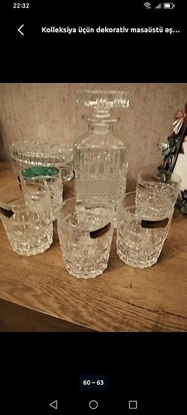 serviz: Kolleksiya üçün dekorativ masaüstü şüşə dəst - Kvars/qədim üslublu — 1