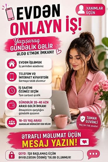 berde iş: Ev köməkçisi tələb olunur, Dəyişən qrafik, Təcrübəsiz, Gündəlik ödəniş — 1