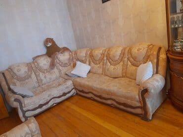 ucuz yazı masası: Qonaq otağı üçün, İşlənmiş, Açılan, Kvadrat masa, 6 stul — 2