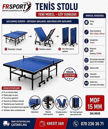 💥 tennis masası, stolüstü tennis stiqa ✅ 7/24 əlaqə saxlaya