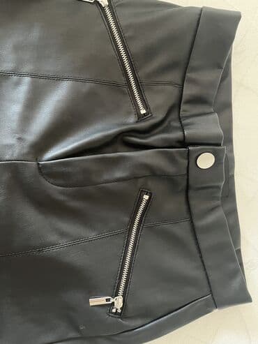 işlənmiş əşyalar: Zara deri şalvar Eslinde az geyilib yaxsı veziyyetdedir ama arxasında — 10