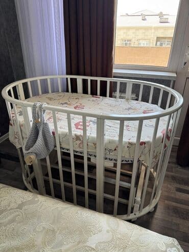 Oğlan və qız üçün, Yumru, Beşik, Dəst ilə, Matras ilə, Yellənmə mexanizm ilə