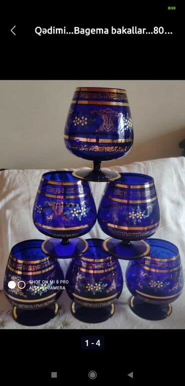 Qədəhlər, Xrustal, 6 ədədli dəst — 10