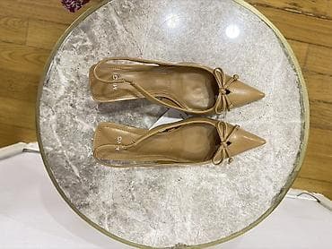 Mango (MNG) qadın slingback tufliləri - Model: kiltə dabanlı — 2