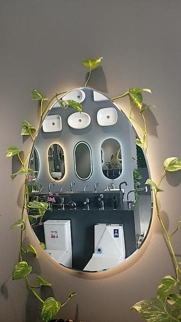 Güzgü Divar üçün, Oval, Hamam üçün, Arxa işıqlı