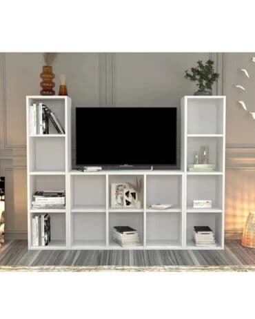 Матрасы: Новый, Прямой ТВ стенд, С полками, Ламинат, Азербайджан — 1