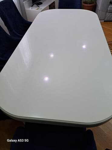 karaca əhmədli: Qonaq masası, İşlənmiş, Açılmayan, MDF, Oval masa — 5