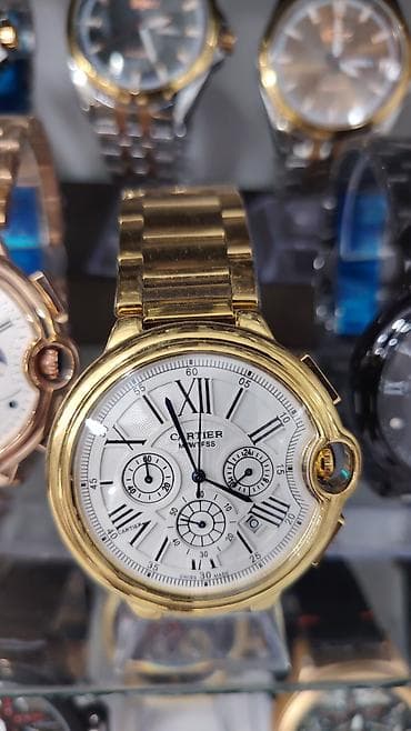 Наручные часы: Cartier kişi qol saatları – klassik Roma rəqəmləri və xronoqraf — 7