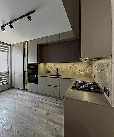 qazma baltası: Müasir dizaynlı “L” formalı mətbəx mebeli komplekti - Minimalist — 5