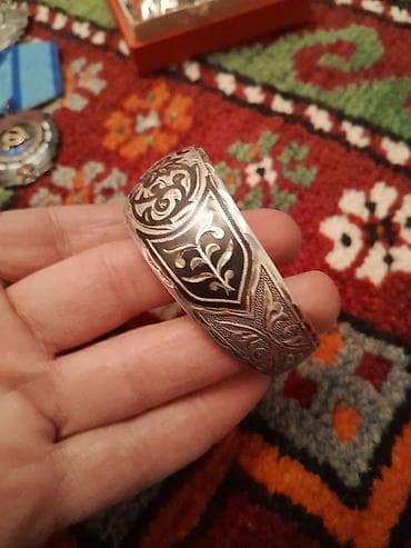 gumus 56: 10 dan 30m. kimi Geniş manjet tipli metal bilərzik - Klassik Şərq — 1