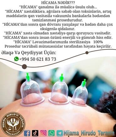bioloji yaşam sağlamlıq mərkəzi: 📌Hi̇cama nədi̇r❓ 🔷️qanalma ilə müalicə üsulu olaraq. Xəstəliklərə — 5