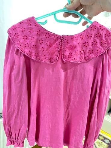 Uşaq üçün 2 ədəd uzunqoll bluz dəsti 1) Çəhrayı bluz: - Parlaq