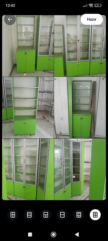 Setka vitrinləri: Şüşəli dolab vitrini — 1