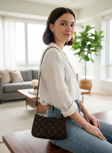 ağ qadın cantaları: Çiyin çantası, Louis Vuitton — 2