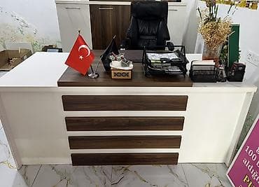 mebel taxt: Ofis üçün L‑şəkilli iş masasının dəsti - Material: MDF/LDSP — 1