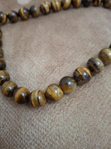 Çantalar: Təbii “Pələng Gözü” daşlarından təsbeh (tiqriniy qlaz / tiqroviy qlaz — 8