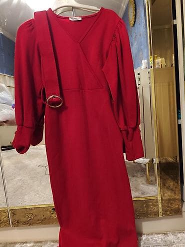 telefon saat ucuz: Qırmızı uzun don – Madine Collection - Rəng: parlaq qırmızı - Model — 2