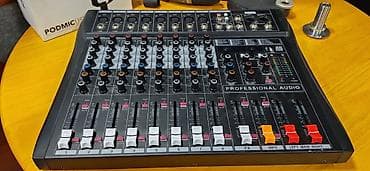 Musiqi alətləri: Professional Audio mikser pulti - 8 mono mikrofon/line kanalı: hər — 5