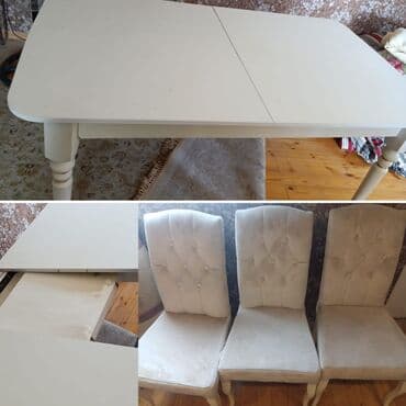 Комплекты столов и стульев: Masa desti. 230azn. 6 stulla. masa acilir yaxsi veziyyetde ünvan — 1