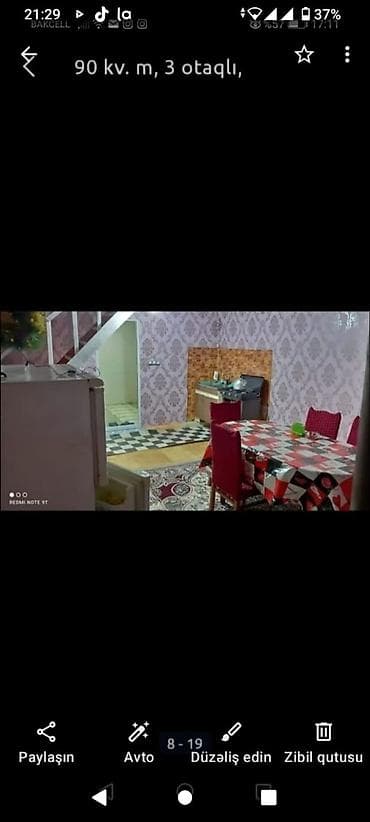 berdede ev: 3 otaqlı, 90 kv. m, Yeni təmirli — 3