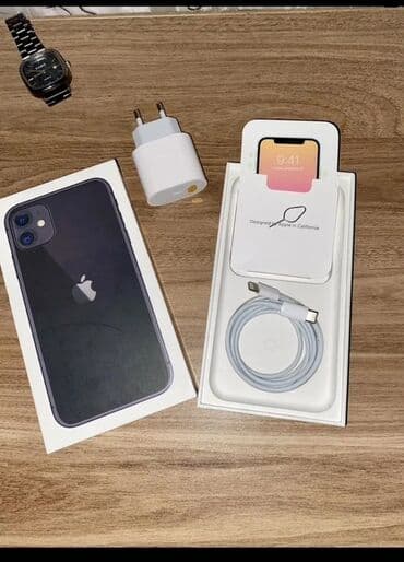 telfon kabroları: IPhone 11, 128 GB, Qara, Face ID — 1