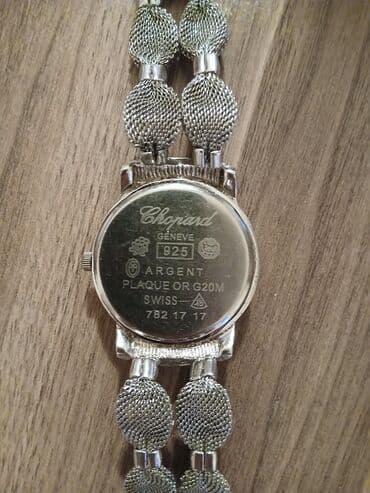 золотые часы женева 750 пробы женские: Б/у, Наручные часы, цвет - Серебристый — 2