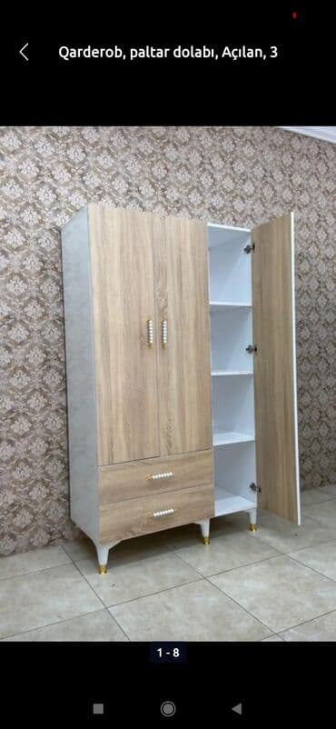ışkaf: Yeni, Açılan, 3 qapılı Düz dolab, Qarderob, paltar dolabı, Azərbaycan — 4