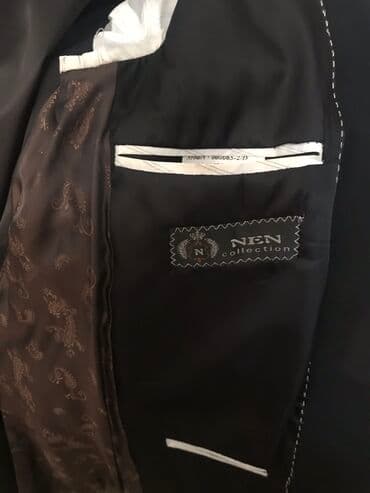 kişi ucun klassik qara kostyum: Kostyum, qara rəngdə — 3