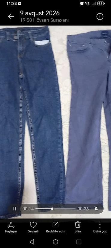 Kargo ciblikli cins şalvarlar dəsti - Material: cins (denim) - lalafo.az -da Kargo ciblikli cins şalvarlar dəsti - Material: cins (denim) -